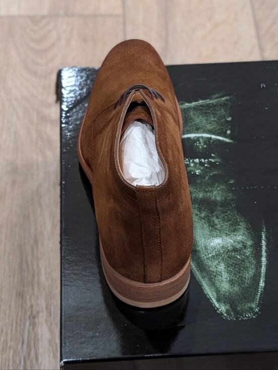 $495 Mens Magnanni Suede Chukka Boots Cognac US 9.5 main image 4